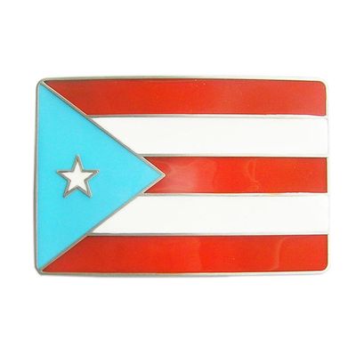 JEAN'S FRIEND Vintage Puerto Rico Flag Belt Buckle Gurtelschnalle Boucle de ceinture