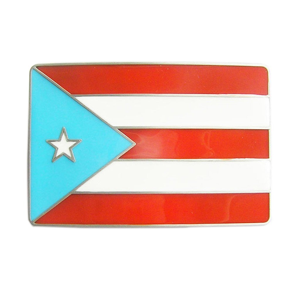 JEAN'S FRIEND Vintage Puerto Rico Flag Belt Buckle Gurtelschnalle Boucle de ceinture