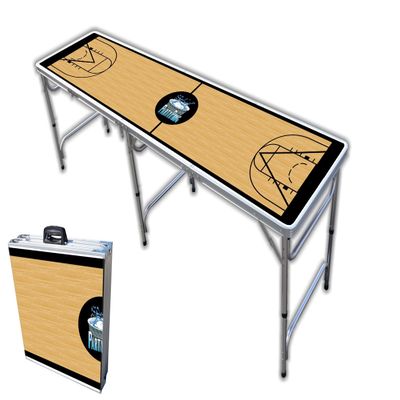 PARTYPONG 8-Foot Beer Pong Table - Basketball Court Graphic