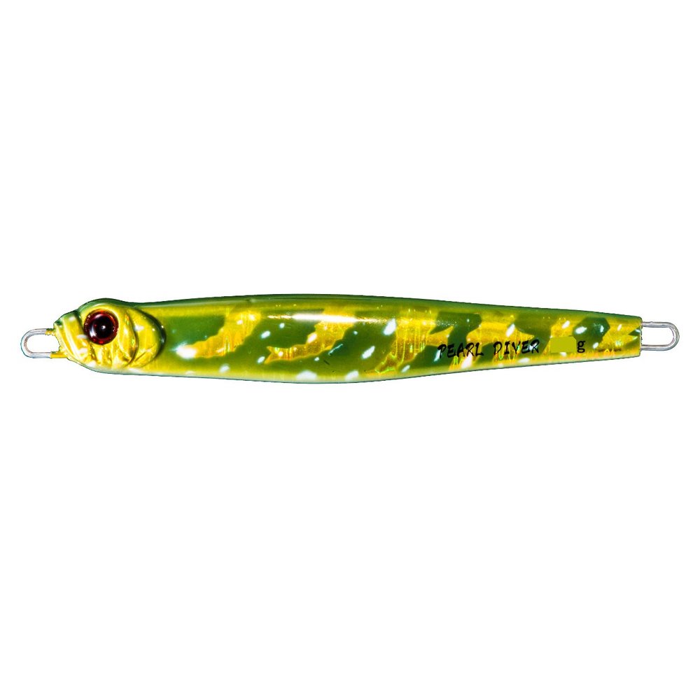 DRANCKRAZY Metal Jig Lure Pearl Diver #15: Green Cue, 2.1 oz (60 g)
