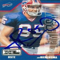 Sports Memorabilia Jay Riemersma Autographed Football Card (Buffalo Bills) 2002 Upper Deck XL No.55
