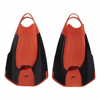 Speedo Fatskin Kickfin Swimming Fins, Red, US4