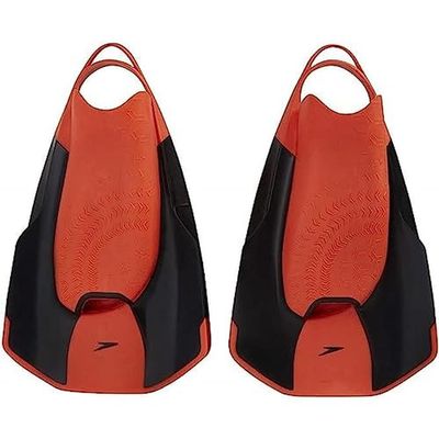 Speedo Fatskin Kickfin Swimming Fins, Red, US8.5