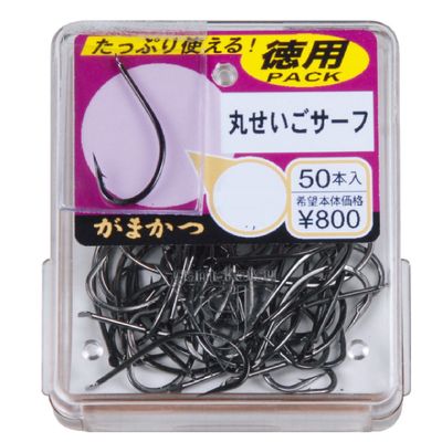 Gamakatsu 67985 The Box Single Hook, Round Seigo Surf, No. 13, 60 Pieces, NS Black