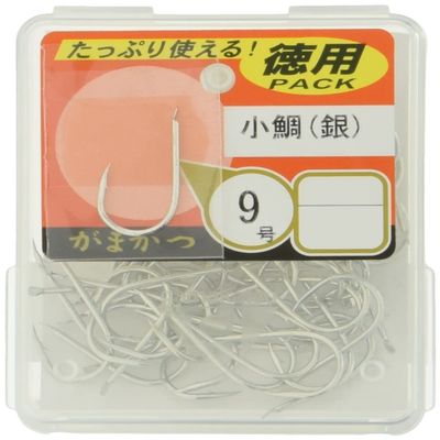 Gamakatsu 66720 Single Hook, The Box, Small Sea Bream, No. 9, 55 Pieces, Silver
