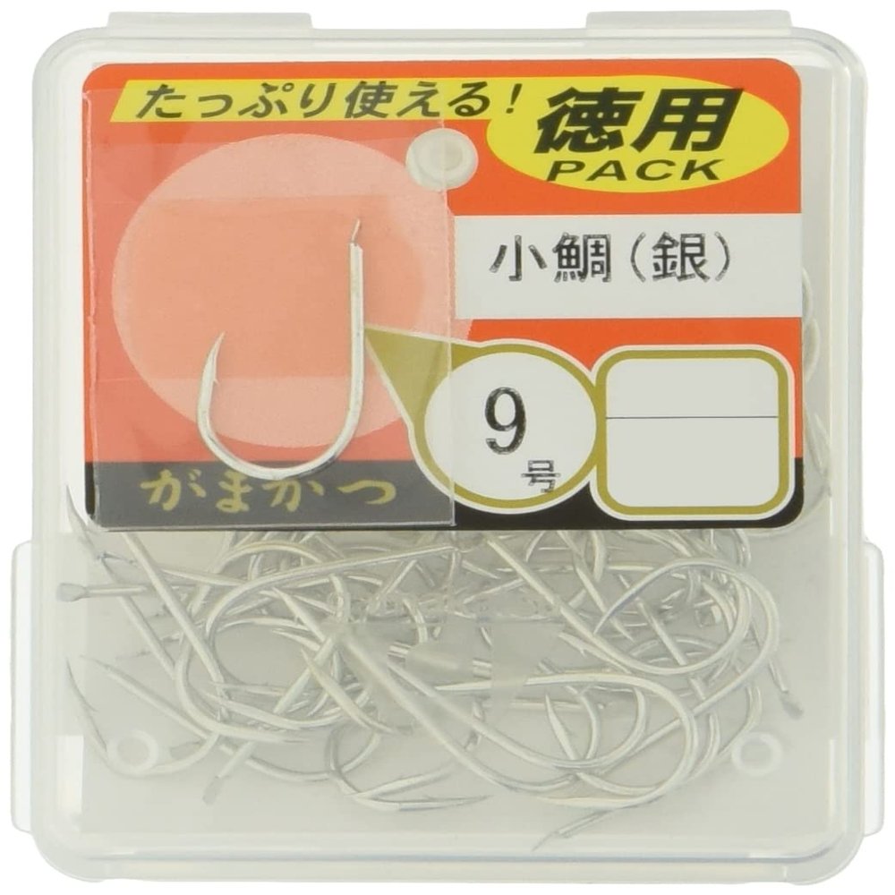 Gamakatsu 66720 Single Hook, The Box, Small Sea Bream, No. 9, 55 Pieces, Silver