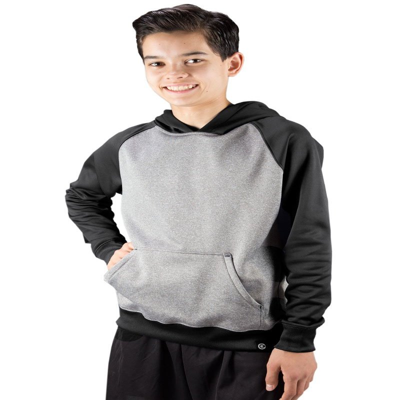 Covalent Activewear Youth Ringer Hoody-9904-YM Black