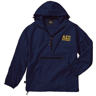 Greekgear Alpha Epsilon PI Pack-N-Go Pullover Small Navy Blue