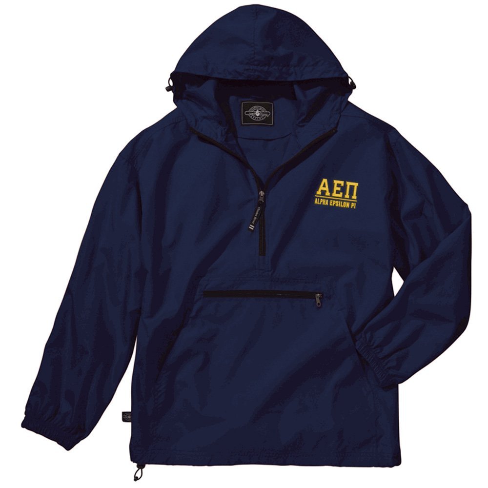 Greekgear Alpha Epsilon PI Pack-N-Go Pullover Small Navy Blue