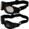 Birdz Eyewear Eagle Padded Motorcycle Safety Goggles 2 Pairs Black Frame w/Clear & Polarized Smoke Lenses, Day and Night Goggles view 1