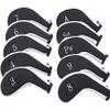 10x Golf Iron Cover Headcover Zipper Long Sleeve Embroidery All Fit 3-SW# (Black & White) view 1