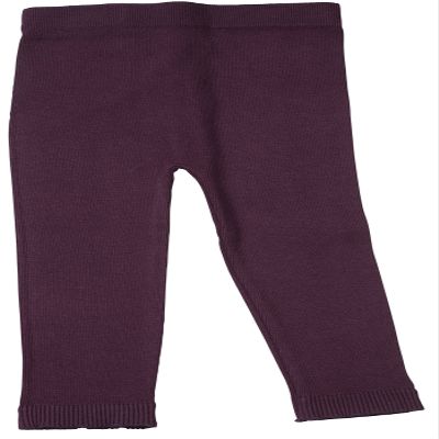 Silky Toes Baby Leggings, Toddler Seamless Soft Cotton Knit Pants for Girls and Boys (6-12 Months, Eggplant)