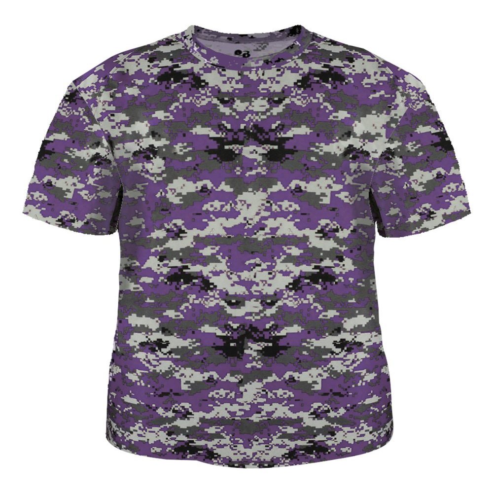 Badger Sport Adult 3XL Purple Digi-Camo Moisture Wicking Jersey Uniform Shirt
