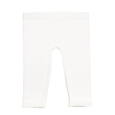 Silky Toes Baby Leggings, Toddler Seamless Soft Cotton Knit Pants for Girls and Boys (12-18 Months, Winter White)