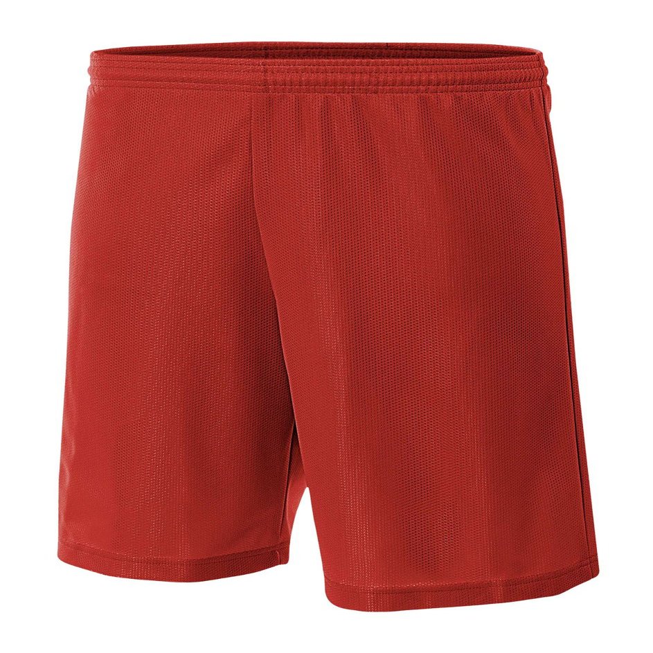A4 NB5184-SCR Lined Micromesh Shorts, XX-Small, Scarlet/Red