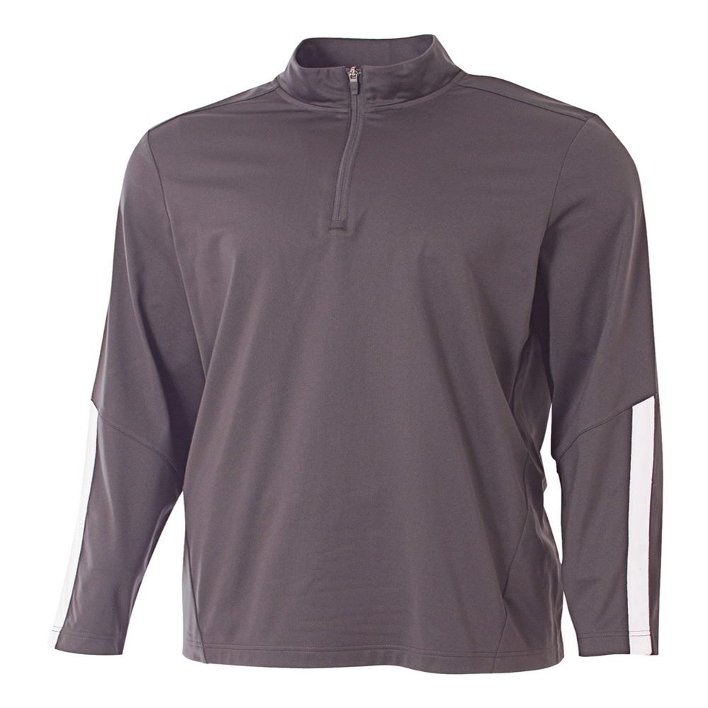 Graphite Adult 2XL Sports 1/4 Zip Moisture Wicking Cool & Comfortable Warm-up Jacket
