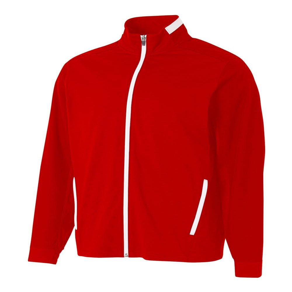 Red Adult 3XL Sports Full Zip Moisture Wicking Cool & Comfortable Warm-up Jacket