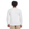 UltraClub Youth Cool & Dry Performance Long-Sleeve Top XL WHITE view 3