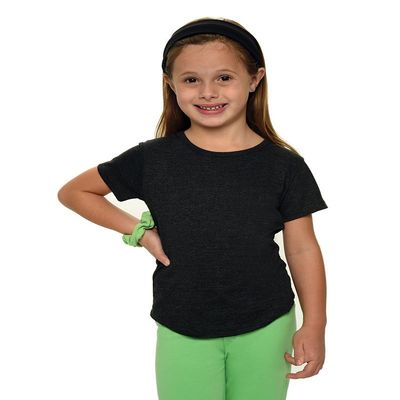 Monag Toddler Short Sleeve Round Bottom T-Shirt Vintage Black 4y