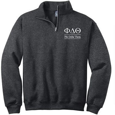 Phi Delta Theta Quarter Zip Pullover Sweatshirt (S)