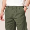 Amazon Essentials Men's Classic-Fit Wrinkle-Resistant Pleated Chino Pant (Available in Big & Tall), Dark Olive, 38W x 32L view 4