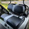 Club Car DS "STAPLE ON" Golf Cart Seat Cover With Matching Rear Facing Seat Cover (1 Stripe) Choose From 30 Colors, Custom Golf Cart Seat Covers, Handmade-Golf-Cart-Seat-Covers, Up To Par Covers view 4