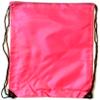 3 Pack PINK Nylon Drawstring Backpacks Sackpack Tote Cinch Gym Bag - Select from a Variety of Colors! (Regular, Pink) view 2