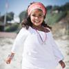 Peppercorn Kids Girls Eyelet Flower Bandana Headband - Orange Soda (3-12 Y) view 2