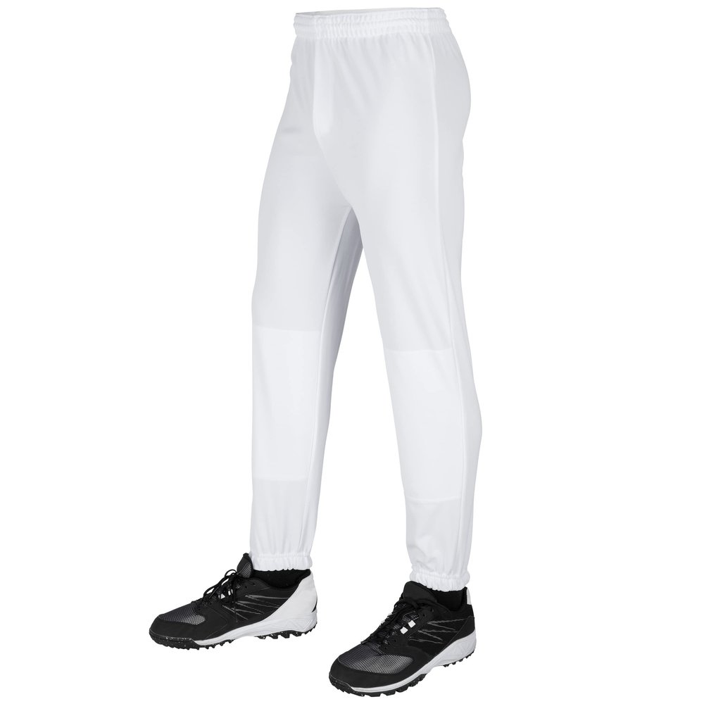 CHAMPRO boys Pull-up Baseball Performance Polyester Pull Up Pant, White, X-Small US
