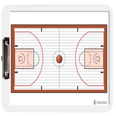 Basketball Dry Erase Clipboard Two Sided for Coaches,Players or Sport Fans