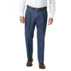 Haggar Men's Big-Tall B&t Stretch Denim Expandable Classic Fit Pleat Front Pant, Medium Blue, 52Wx34L view 1