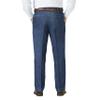 Haggar Men's Big-Tall B&t Stretch Denim Expandable Classic Fit Pleat Front Pant, Medium Blue, 52Wx34L view 3