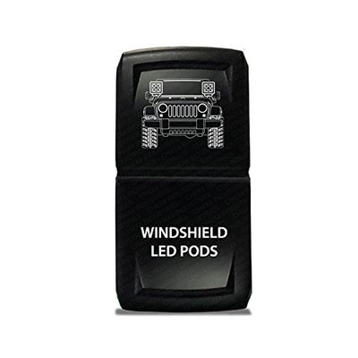 CH4X4 Rocker Switch V2 Windshield Led Pods Symbol - Green Led