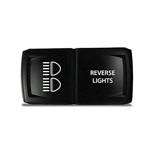 CH4X4 Rocker Switch V2 Reverse Lights Symbol 3 - Horizontal - Blue Led