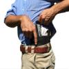 AlphaHolster Belly Band Hand Gun Holster - Abdomen Holster - Cross Draw w/Magazine Holder Pocket (Beige, XXX-Large) view 3