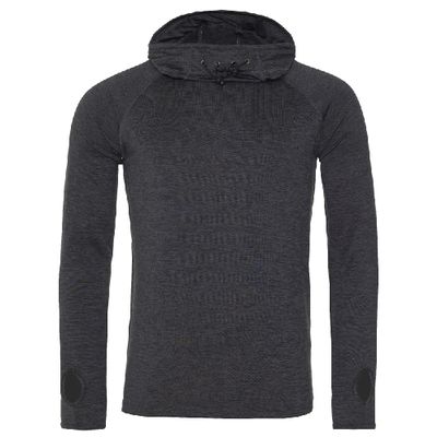 Awdis Just Cool Womens/Ladies Girlie Cowl Neck Baselayer Top (S) (Black Slate Melange)