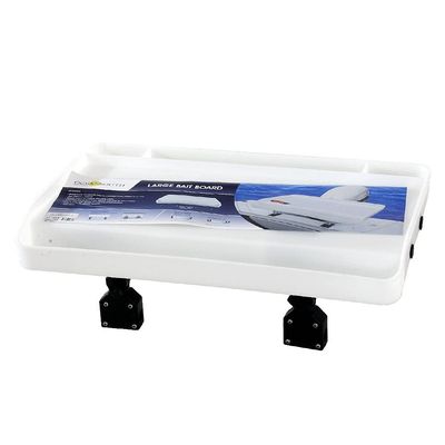 Oceansouth Large Bait Board Rail Mount | Heavy Duty Marine Cutting Board & Fishing Rigging Station for Boats