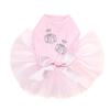 Dreidel - Large - (Blue, Silver, & Gold) s - Bling Rhinestone Hanukkah Dog Tutu Dress, 3XL Pink view 1