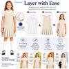 Bienzoe Girls School Uniform Jumper: Sleeveless Pleated Dress Khaki 4 view 2
