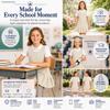 Bienzoe Girls School Uniform Jumper: Sleeveless Pleated Dress Khaki 4 view 3