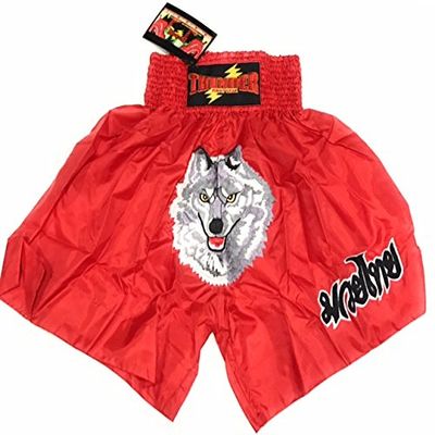 Muay Thai Wolf Shorts (42, Red)
