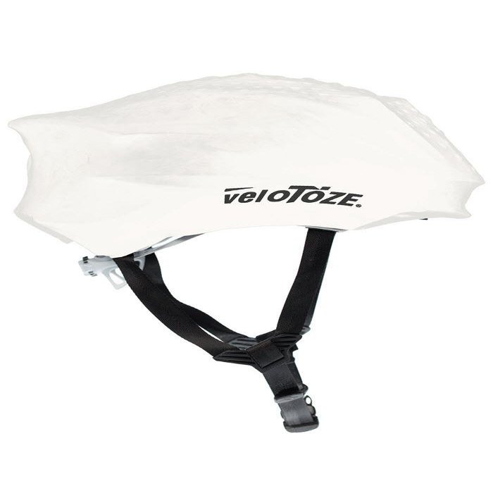 veloToze Helmet Cover - White (One Size) for Bike Helmets
