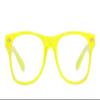 Gravity Shades Horn-Rimmed Clear Sunglasses, Neon Yellow view 2