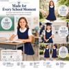 Bienzoe Girls School Uniform Jumper: Sleeveless Pleated Dress Navy 10 view 3
