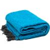 Open Road Goods Handmade Solid Color Yoga Blanket - Thick Mexican Blanket or Throw - Made for Yoga! (Blue Blanket) view 1