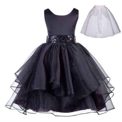 ekidsbridal Wedding Ruffles Organza Flower Girl Dress Sequin Toddler Pageant Free Petticoat 012s