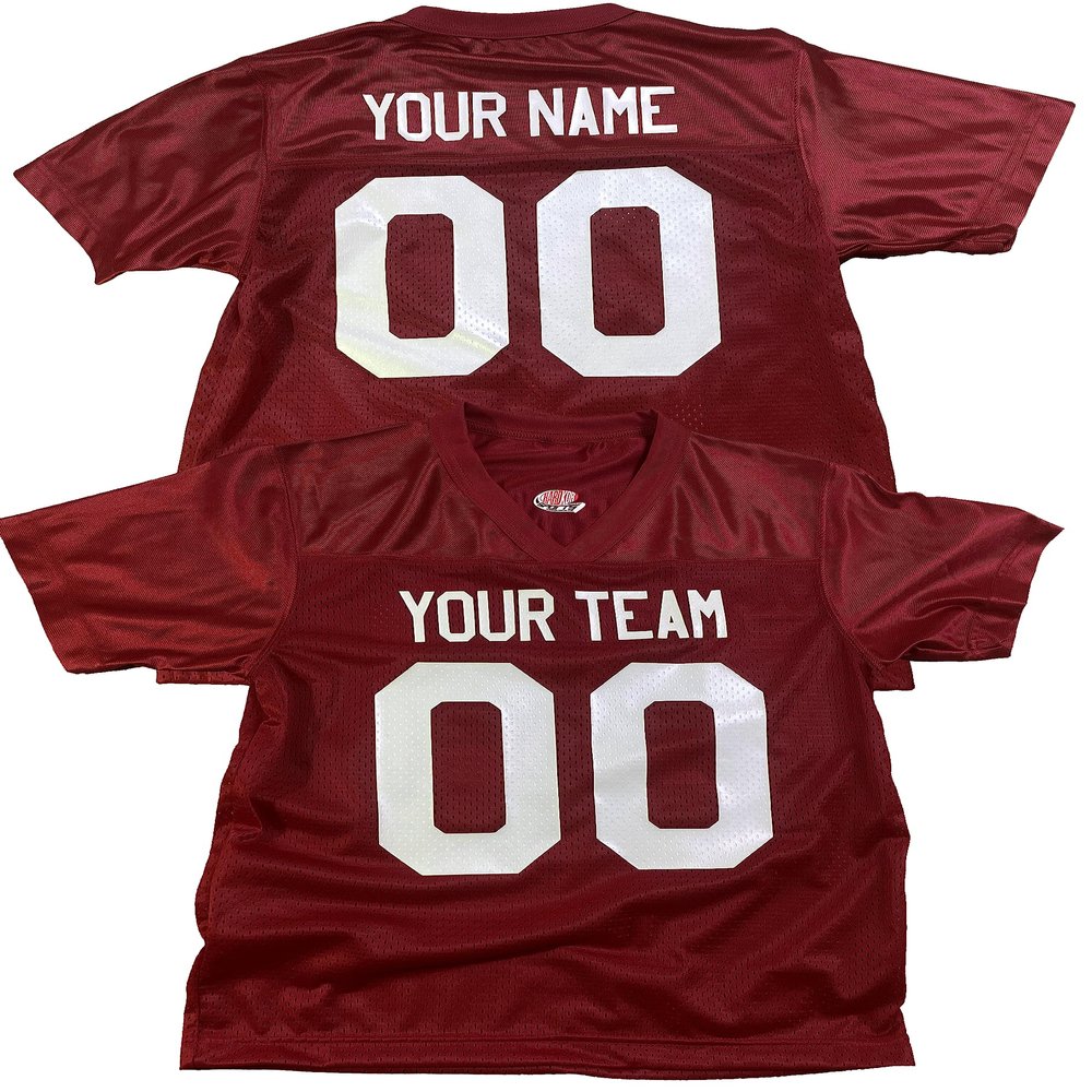 Custom Football Jersey for Men You Design Online in Adult Small in Maroon