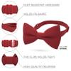 Baby Boys Red Bow Tie Gabardine Fabric Material for Kids Bowtie, Toddler Bow ties Formal Pre-Tied Tuxedo Clip on Shape Infant Handmade Bow ties for Any Ages in Solid Colors(Small, Red) view 2