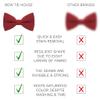 Baby Boys Red Bow Tie Gabardine Fabric Material for Kids Bowtie, Toddler Bow ties Formal Pre-Tied Tuxedo Clip on Shape Infant Handmade Bow ties for Any Ages in Solid Colors(Small, Red) view 3