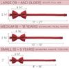 Baby Boys Red Bow Tie Gabardine Fabric Material for Kids Bowtie, Toddler Bow ties Formal Pre-Tied Tuxedo Clip on Shape Infant Handmade Bow ties for Any Ages in Solid Colors(Small, Red) view 4
